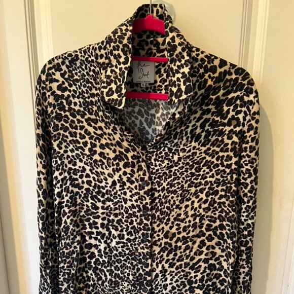 EUC The Shirt Rochelle Behrens Top Animal Cheetah/Leopard Print Size XL - Picture 1 of 4